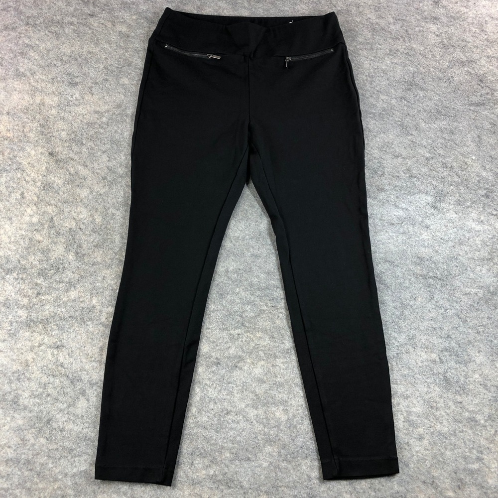 D Jeans Women's 10 Black High Rise Zip Pocket Stretch Leggings Pants